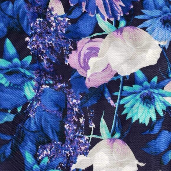 Talbots Sheath Dress Women’s Short Sleeve Navy Blue Size 12 Floral - Picture 4 of 7